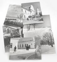 cca 1960 6 db nagy méretű művész fotó: vidéki városképes jelenetek, életképek, tájképek. 30x41 cm
