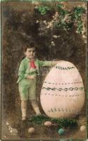 1916 Bucna Pasqua! / Húsvéti üdvözlet / Easter greeting K.U.K. MARINEFELDPOSTAMT (fl)