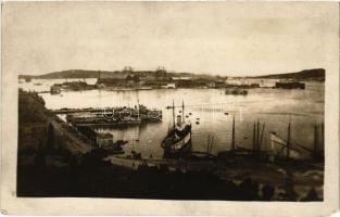 Pola, Pula; Oliven-Insel / Scoglio Olivi / Olíva-sziget a hadihajógyárral / K.u.K. Kriegsmarine Werft / Austro-Hungarian Navy shipyard. photo (EK)