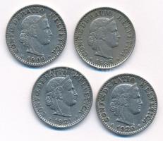 Svájc 1908-1939. 20r Ni (4xklf) T:2,2- patina
Switzerland 1908-1939. 20 Rappen Ni (4xdiff) C:XF,VF ...