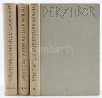 Déry Tibor: A befejezetlen mondat. I-III. köt. Bp., 1963, Szépirodalmi Könyvkiadó. Kiadói egészvászon-kötés.