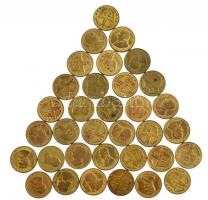 Amerikai Egyesül Államok DN President Coin 34db-os fém zseton készlet papírdobozban T:2,2- USA ND President Coin 34pcs of metal token set in paper case C:XF,VF