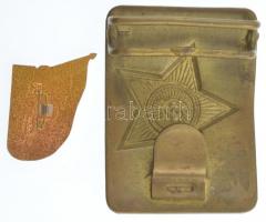 DN Zománcozott fém harckocsi kitűző "Dicsőség a szovjet tankosoknak" (~26x40mm) + Szovjet ...