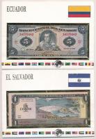 Ecuador 1983. 5S + El Salvador 1982. 1C, mindkettő bankjegyes borítékban T:I Ecuador 1983. 5 Sucres + El Salvador 1982. 1 Colon, both in banknote envelope C:UNC