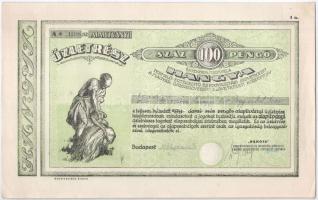 Budapest 1942. "Hangya Termelő-Értékesítő és Fogyasztási Szövetkezet" üzletrésze 100P-ről,...