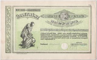 Budapest 1942. "Hangya Termelő-Értékesítő és Fogyasztási Szövetkezet" üzletrésze 100P-ről,...