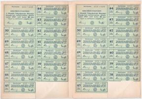 Mándok 1927. "Mándoki Takarékpénztár Részvénytársaság" részvénye 20P-ről (2x) sorszámkövet...