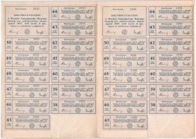 Mándok 1927. "Mándoki Takarékpénztár Részvénytársaság" részvénye 20P-ről (2x) + tíz részvé...