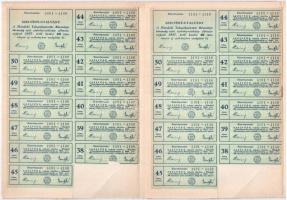 Mándok 1927. "Mándoki Takarékpénztár Részvénytársaság" részvénye 20P-ről (2x) + tíz részvé...