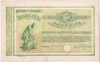 Budapest 1941. "Hangya Termelő-Értékesítő és Fogyasztási Szövetkezet" üzletrésze 500P-ről,...