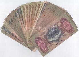 26db vegyes pengő bankjegy, közte 1930. 20P (4x) T:III,III-