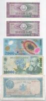 9 db-os román bankjegy tétel, közte 1945. 5000L T:nagyrészt III, az egyik I 9pcs of roman banknote lot, in it 1945. 5000 Lei C:mostly F, and one UNC