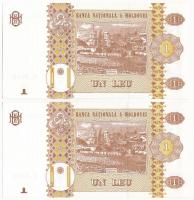Moldova 2015. 1L (2x) "A 0266 541509-541510" sorszámkövetők T:I,I-
Moldova 2015. 1 Leu (2...