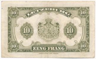 Luxemburg 1944. 10Fr "183201" T:III
Luxembourg 1944. 10 Francs "183201" C:F
Kr...