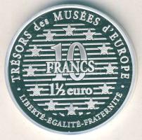 Franciaország 1997. 10Fr / 1 1/2€ Ag "Múzeumi kincsek - Michelangelo:Dávid" T:PP Csak 15.000db!