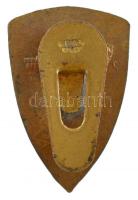 ~1931. "Országos Frontharcos Szövetség" zománcozott bronz gomblyukjelvénye, zöld zománc, &...