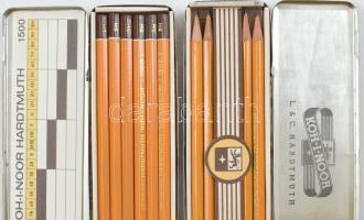 2 csomag retró Koh-I-Noor Hardtmuth ceruza, komplett, eredeti fémdobozában