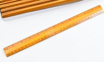 24 db retró fa vonalzó, h: 31 cm, jó állapotban, dobozban