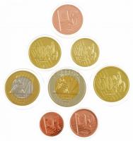 Svájc 2005. 1c-2E (8xklf) próbaveret forgalmi sor karton dísztokban, tanúsítvánnyal T:1 Switzerland ...