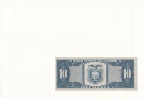 Ecuador 1986. 10S felbélyegzett borítékban, bélyegzéssel T:I 
Ecuador 1986. 10 Sucres in envelope w...