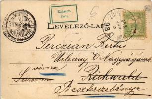 1903 Besztercebánya, Banská Bystrica; Béla király tér a toronyból nézve. Ivánszky Elek kiadása / squ...