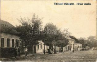 1940 Retteg, Reteag; Fő tér, üzlet / main square, shop (EK)