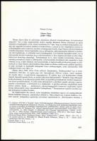 Sümegi György: Dienes János (1884-1962.) Különlenyomat a Debreceni Déri Múzeum 1985. évi évkönyvéből...