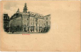 Kolozsvár, Cluj; tér, Csiky Mihály és Schuster Emil üzlete, New York szálloda. Gibbon Albert 1450. / square, shops, hotel (EK)