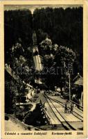 1941 Kovászna-fürdő, Baile Covasna; Alsó sikló. Hadnagy bazár kiadása / funicular railway (EK)