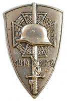 ~1930. Országos Frontharcos Szövetség fém gomblyukjelvény, hátoldalon BERÁN N. BPEST DÖBRENTEI U. 2. gyártói jelzéssel (28x18mm) T:1-,2  Hungary ~1930. Hungarian Front Fighters Association metal miniature button badge with makers mark BERÁN N. BPEST DÖBRENTEI U. 2. (28x18mm) C:AU,XF