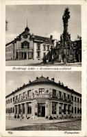 1941 Vác, Rendőrségi épület, Szentháromság szobor, Postapalota + SZOB P.U. LEVÉLSZEKRÉNYBŐL