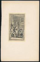 11 db kisgrafika, rézmetszet, többségében Hubert-François Gravelot (1699-1773) munkáiról, 12x7,5 cm ...