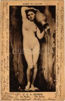 1933 La Source. Musée du Louvre / Erotic nude lady s: J.A. Ingres (Rb)