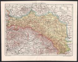 Galicia és Bukovina térképe cca 1900 30x24 cm