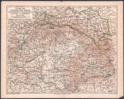 A .Magyar Korona Országainak és Bukovina térképe cca 1900 30x24 cm