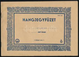 cca 1940-1943 4 db iskolai füzet: egy osztálynapló, egy üres hangjegyfüzet, két füzet beírásokkal, az egyik hiányzó borítóval