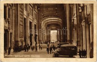 Milano, Nuova Stazione Centrale, Galleria delle Carrozze / automobiles in the railway station