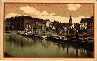 1914 Bremen, An der Weser / riverbank, port, steamships (EK)