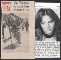 cca 1970-1980 6 db vegyes filmismertető nyomtatvány, újságkivágás külföldi filmekről, közte egy magy...