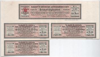 Német Birodalom / Berlin 1913. "Elektromos Emelt és Földalatti Vasút Társaság" rész-jelzál...