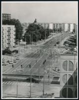 cca 1960-1980 Kaposvár, lakótelep panelházakkal, fotó (későbbi előhívás), 23x18 cm
