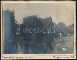 1941 Nagybaracska, Baracskai halászcsárda, kartonra kasírozott fotó, 23x17 cm