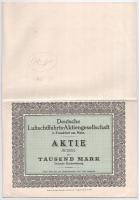 Német Birodalom / Berlin 1910. "Német Léghajó-Részvénytársaság Franfurt am Main-ban" részv...