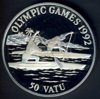 Vanuatu 1992. 50V Ag "Olimpia-kenu" T:PP Csak 40.000db!