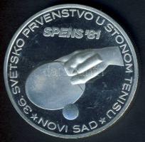 Jugoszlávia 1981. 1000D Ag "Asztalitenisz VB" T:PP