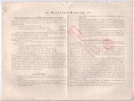 Német Birodalom 1899-1929. 4db klf részvény, jelzálogkötvény: Haffuferbahn Részvénytársaság, Bajor M...