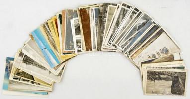 Főleg régi magyar és külföldi képeslap tétel jobbakkal, közel 100 db. Érdemes megnézni!!