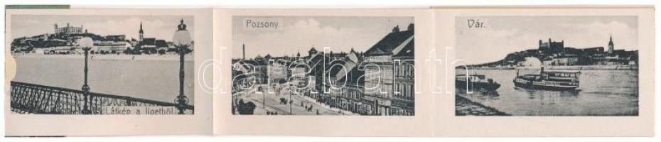 Pozsony, Pressburg, Bratislava; zsinagóga - leporellolap 10 képpel / synagogue. leporellocard with 1...