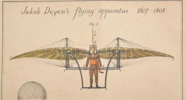 cca 1900 11 db repüléstörténeti metszet, papír, törésnyomokkal, egyik erősen foltos, néhányon kisebb...