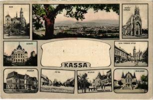 1906 Kassa, Kosice; dóm, színház, múzeum, Fő tér és utca, vasútállomás, Andrássy palota, Mihály kápolna, Deák Ferenc utca / cathedral, theatre, museum, main square and street, railway station, chapel. Art Nouveau (EK)